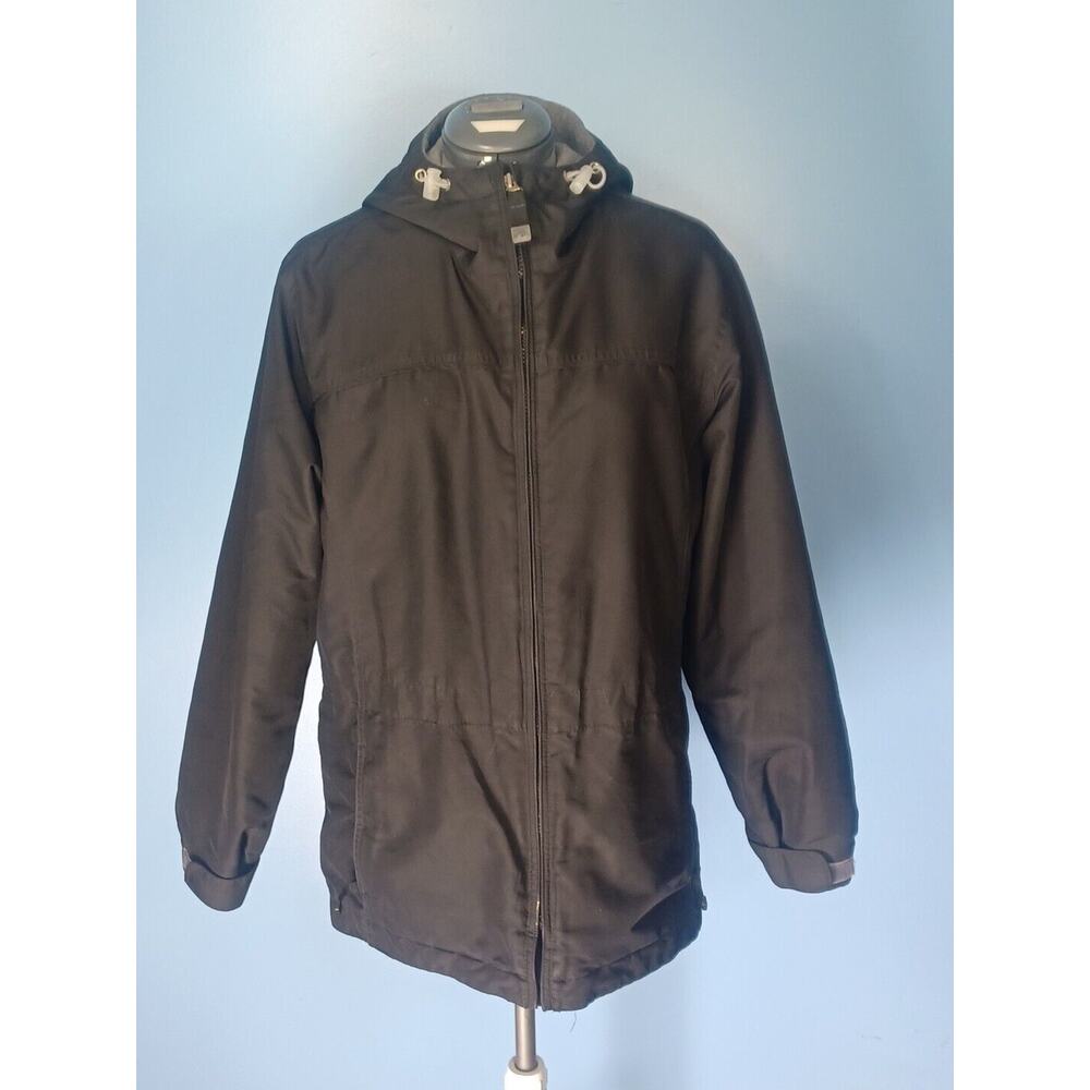Pacific Trail Jacket Small Black Water Proof Long Sleeve Lined Top Hooded Womens